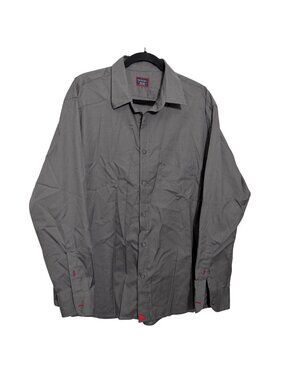 UNTUCKit Button Down Long Sleeve Stone Gray Shirt Mens XXL Slim Fit